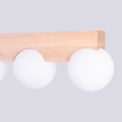 Plafondlamp BULBO 4xG9/8W/230V beuken/wit