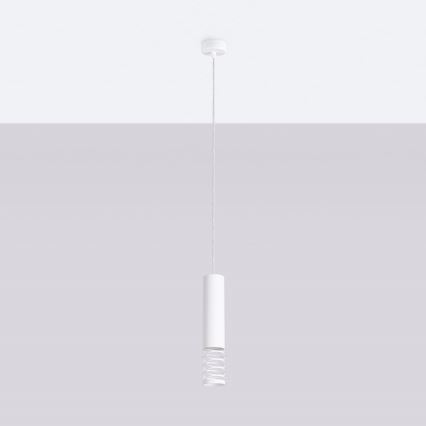 Hanglamp aan een koord LAMI 1xGU10/10W/230V wit