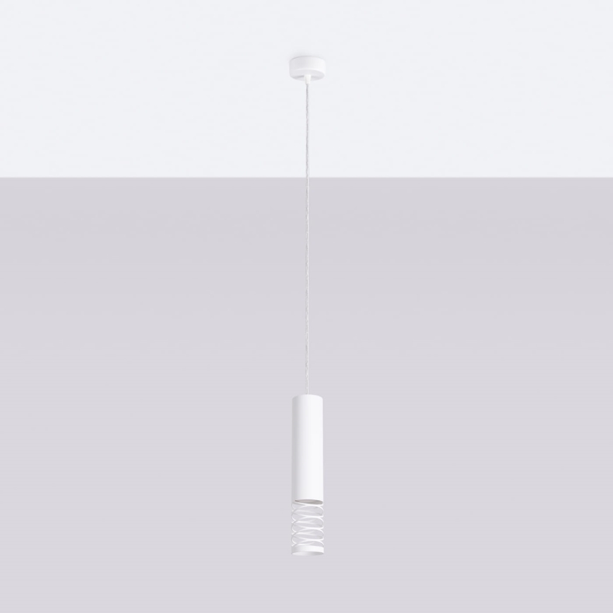 Hanglamp aan een koord LAMI 1xGU10/10W/230V wit