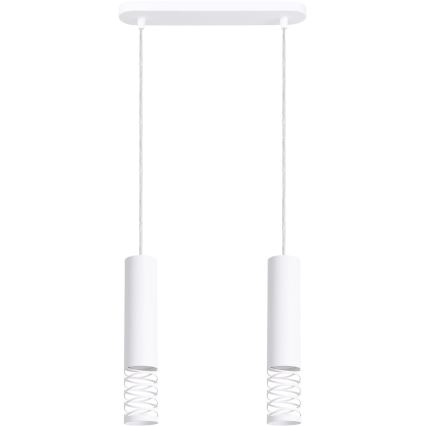 Hanglamp aan een koord LAMI 2xGU10/10W/230V wit