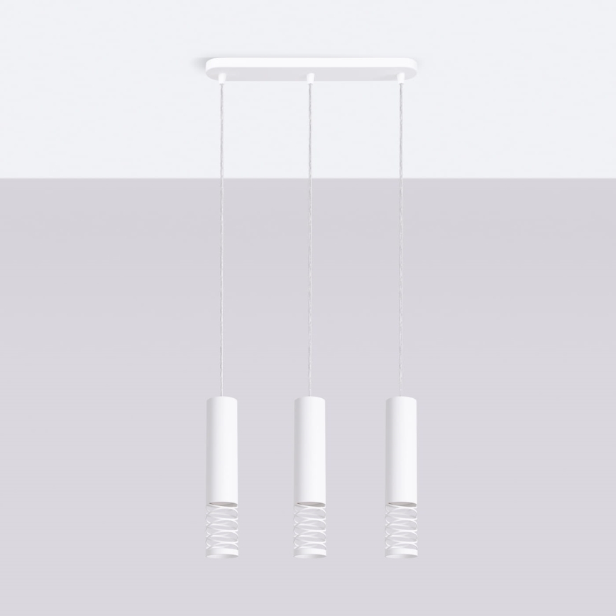 Hanglamp aan een koord LAMI 3xGU10/10W/230V wit