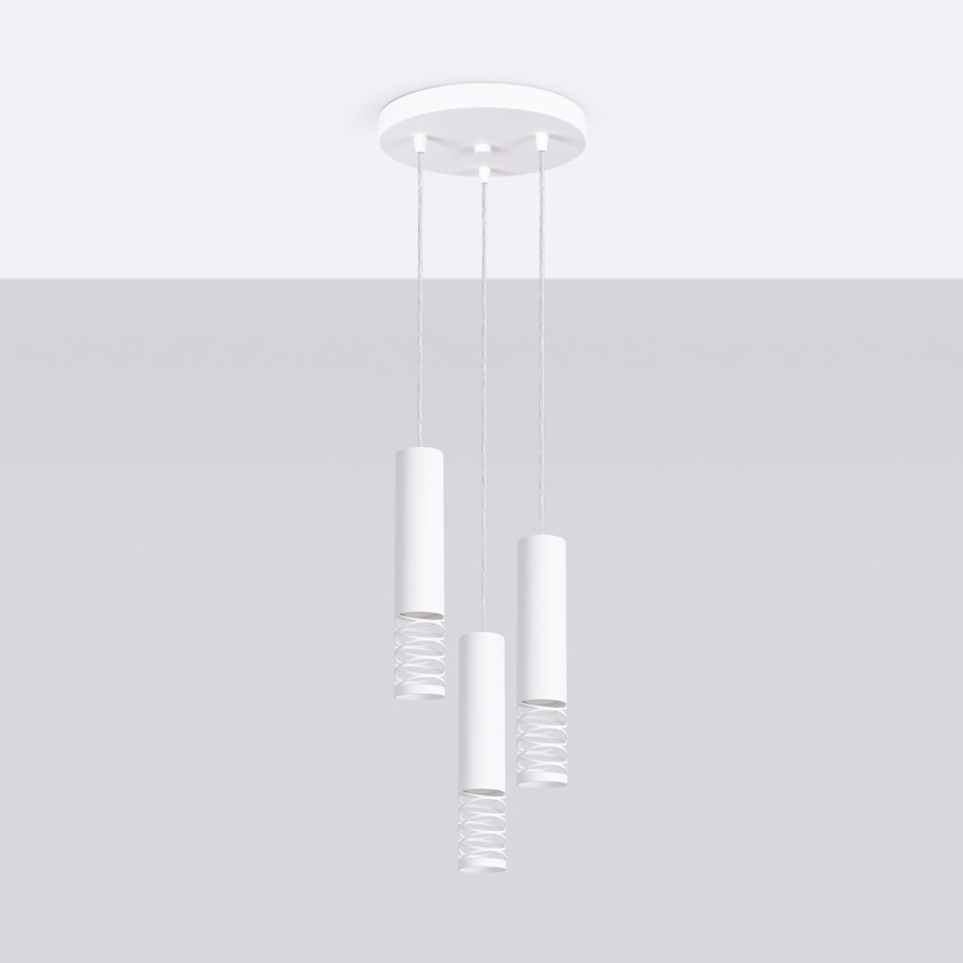 Hanglamp aan een koord LAMI 3xGU10/10W/230V wit