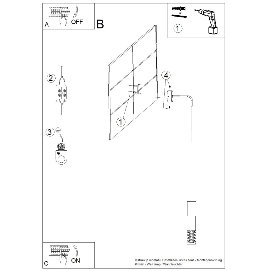 Wandlamp LAMI 1xGU10/10W/230V wit