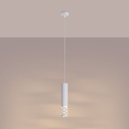Hanglamp aan een koord LIRO 1xGU10/10W/230V wit