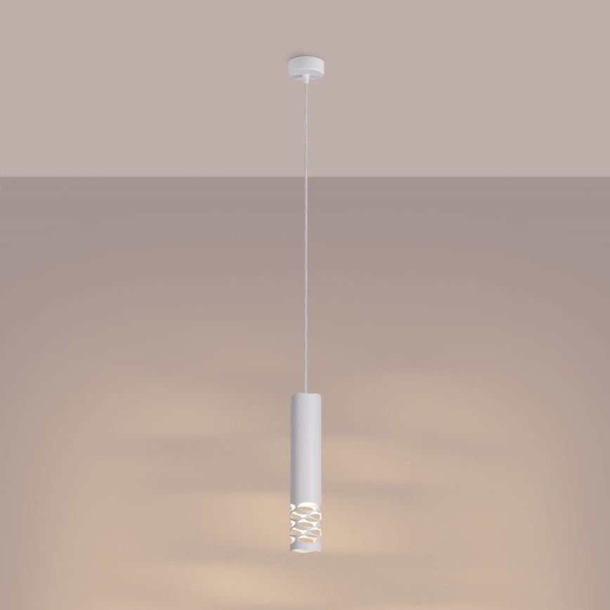 Hanglamp aan een koord LIRO 1xGU10/10W/230V wit