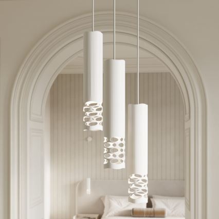 Hanglamp aan een koord LIRO 3xGU10/10W/230V wit
