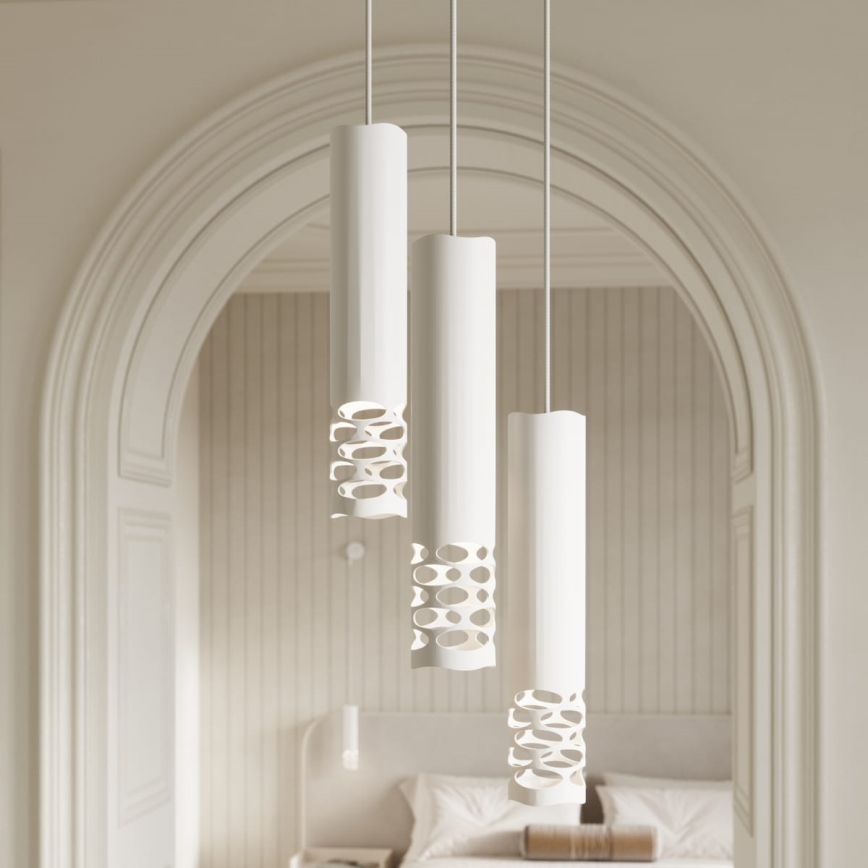 Hanglamp aan een koord LIRO 3xGU10/10W/230V wit