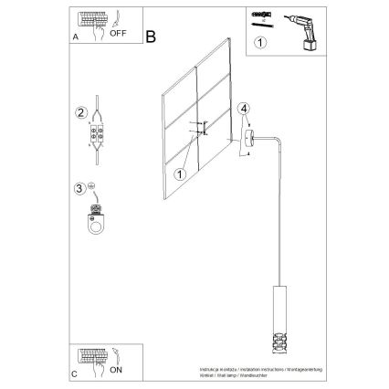 Wandlamp LIRO 1xGU10/10W/230V wit