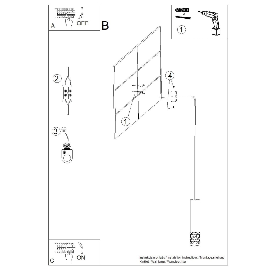Wandlamp LIRO 1xGU10/10W/230V wit