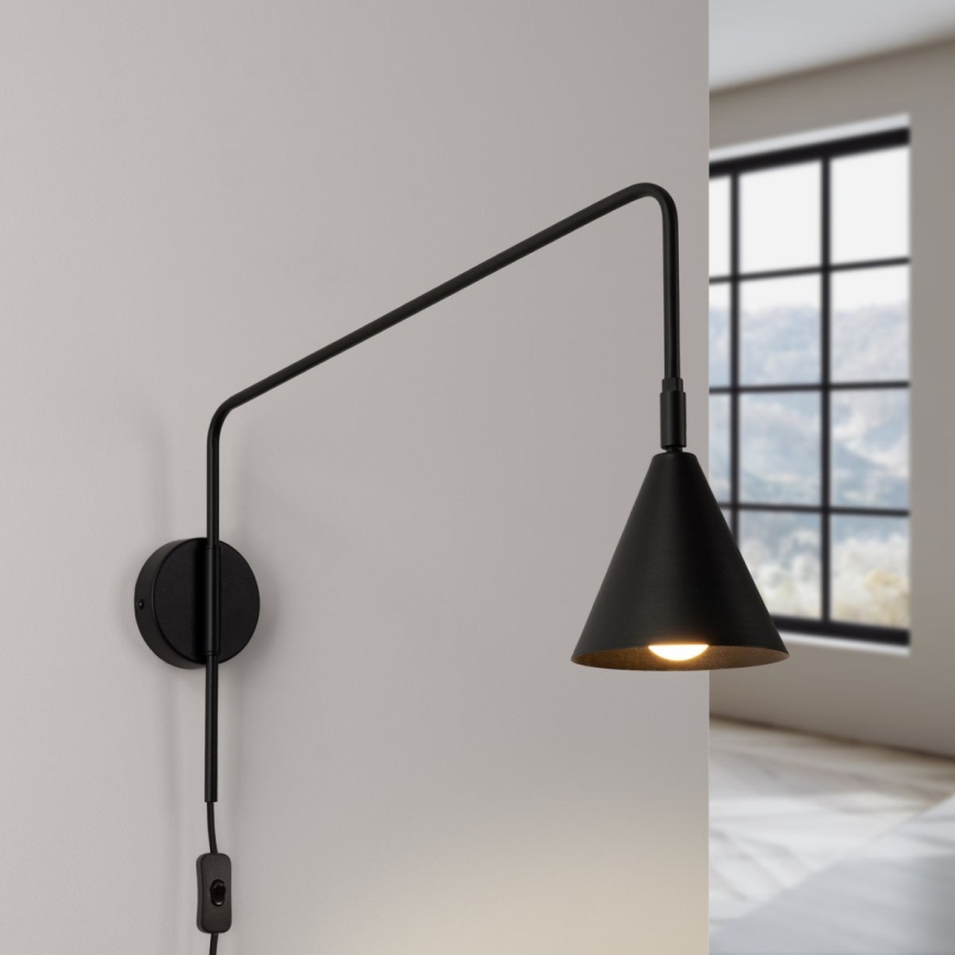Wandlamp NOX 1xE14/10W/230V zwart
