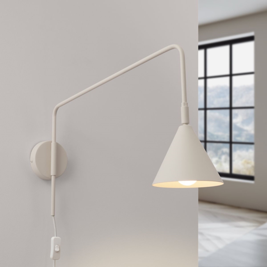 Wandlamp NOX 1xE14/10W/230V crème