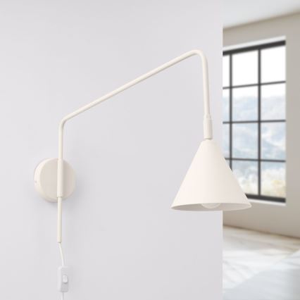 Wandlamp NOX 1xE14/10W/230V crème