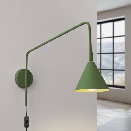 Wandlamp NOX 1xE14/10W/230V groen