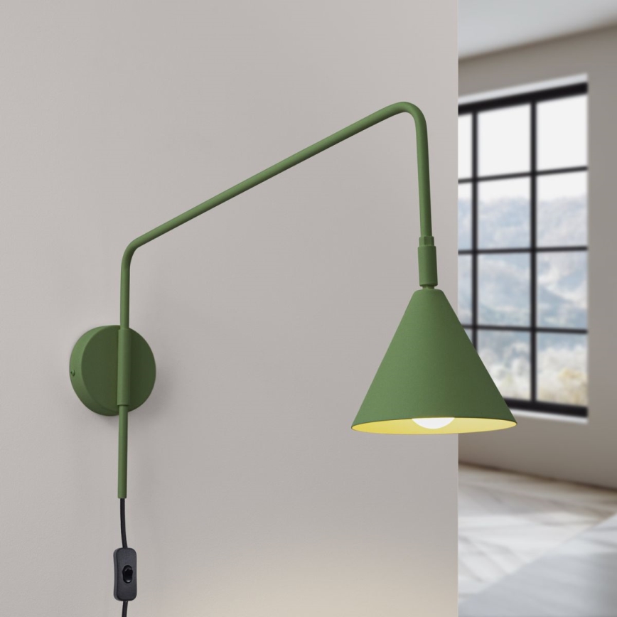 Wandlamp NOX 1xE14/10W/230V groen