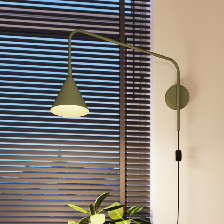 Wandlamp NOX 1xE14/10W/230V groen