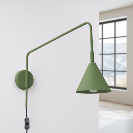 Wandlamp NOX 1xE14/10W/230V groen