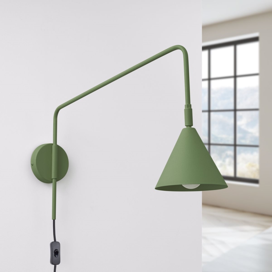 Wandlamp NOX 1xE14/10W/230V groen