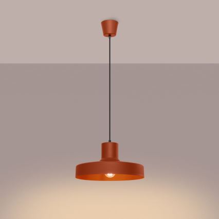 Hanglamp aan een koord BILO 1xE27/15W/230V diameter 35 cm oranje