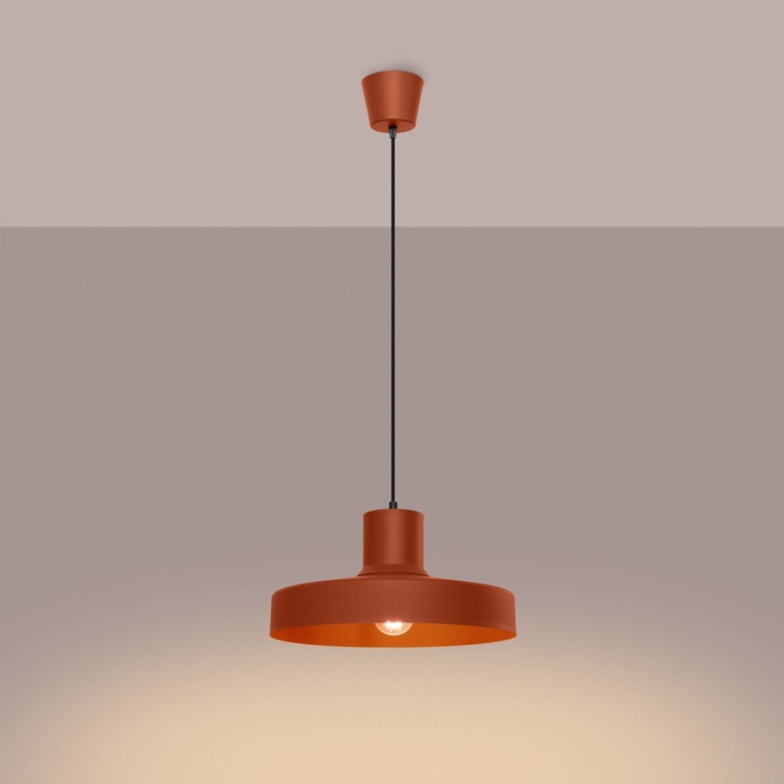 Hanglamp aan een koord BILO 1xE27/15W/230V diameter 35 cm oranje