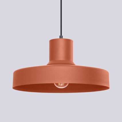 Hanglamp aan een koord BILO 1xE27/15W/230V diameter 35 cm oranje