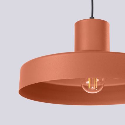Hanglamp aan een koord BILO 1xE27/15W/230V diameter 35 cm oranje