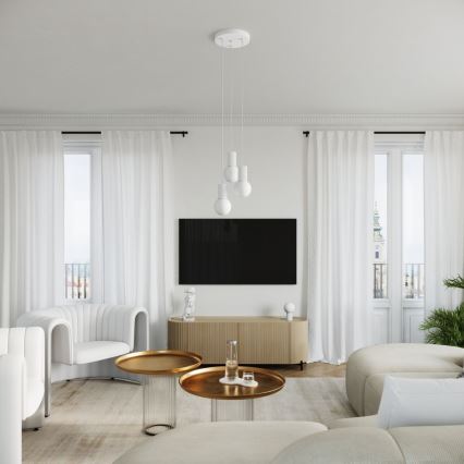 Hanglamp aan een koord HALO 3xG9/8W/230V diameter 25 cm wit