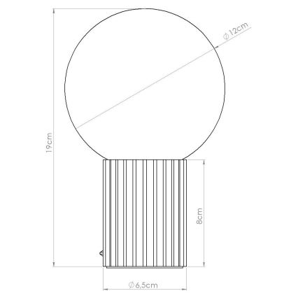 Tafellamp HALO 1xG9/8W/230V diameter 12 cm wit