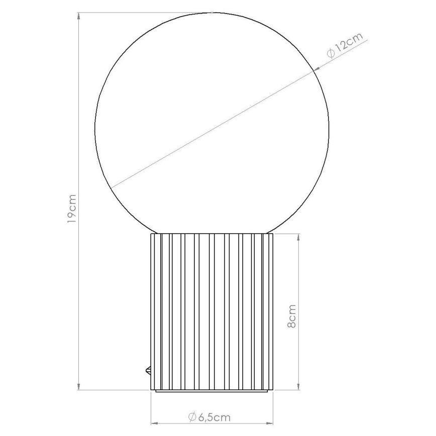 Tafellamp HALO 1xG9/8W/230V diameter 12 cm wit