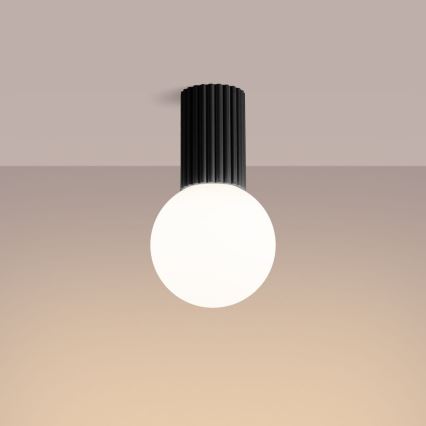 Badkamer plafondlamp HALO 1xG9/8W/230V diameter 12 cm IP44 zwart