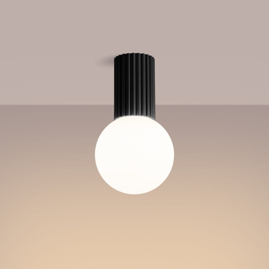 Badkamer plafondlamp HALO 1xG9/8W/230V diameter 12 cm IP44 zwart