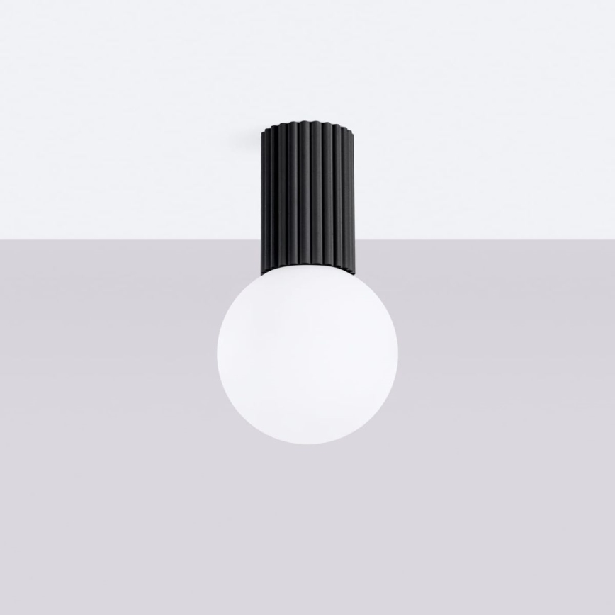 Badkamer plafondlamp HALO 1xG9/8W/230V diameter 12 cm IP44 zwart