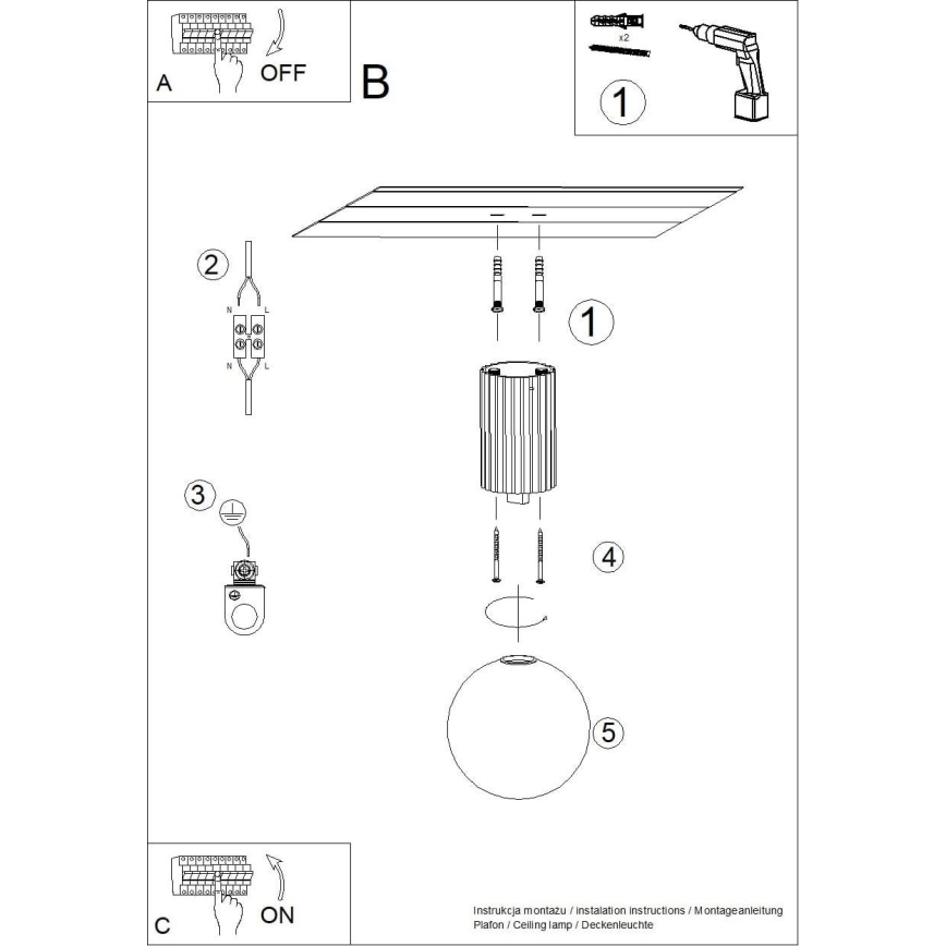 Badkamer plafondlamp HALO 1xG9/8W/230V diameter 12 cm IP44 zwart
