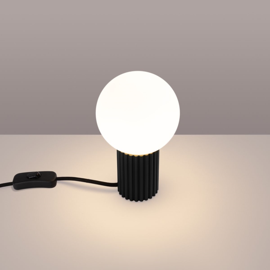 Tafellamp HALO 1xG9/8W/230V diameter 12 cm zwart