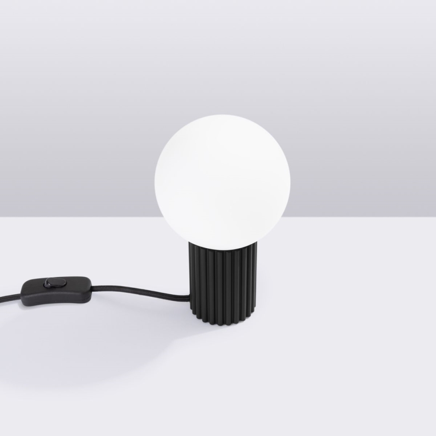 Tafellamp HALO 1xG9/8W/230V diameter 12 cm zwart