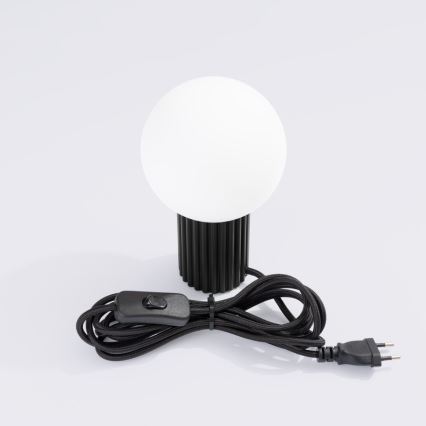 Tafellamp HALO 1xG9/8W/230V diameter 12 cm zwart