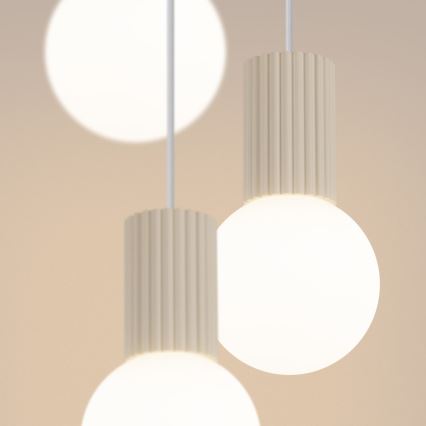 Hanglamp aan een koord HALO 3xG9/8W/230V diameter 25 cm crème