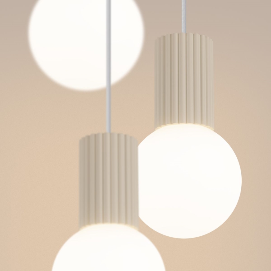 Hanglamp aan een koord HALO 3xG9/8W/230V diameter 25 cm crème
