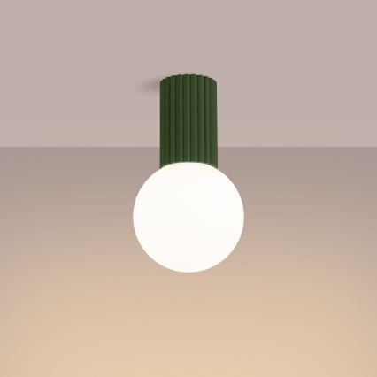 Badkamer plafondlamp HALO 1xG9/8W/230V diameter 12 cm IP44 groen