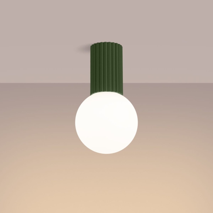 Badkamer plafondlamp HALO 1xG9/8W/230V diameter 12 cm IP44 groen