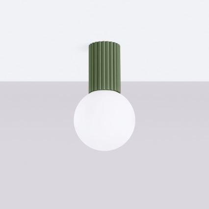 Badkamer plafondlamp HALO 1xG9/8W/230V diameter 12 cm IP44 groen