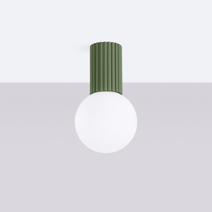 Badkamer plafondlamp HALO 1xG9/8W/230V diameter 12 cm IP44 groen