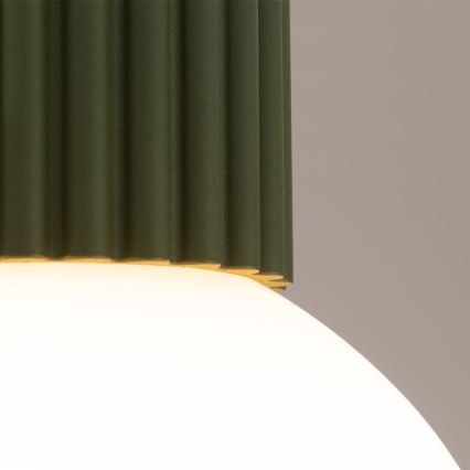 Badkamer plafondlamp HALO 1xG9/8W/230V diameter 12 cm IP44 groen