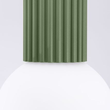 Badkamer plafondlamp HALO 1xG9/8W/230V diameter 12 cm IP44 groen