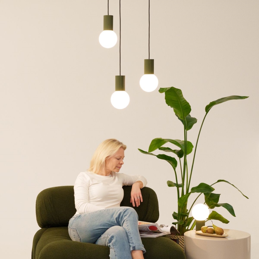 Hanglamp aan een koord HALO 3xG9/8W/230V diameter 25 cm groen