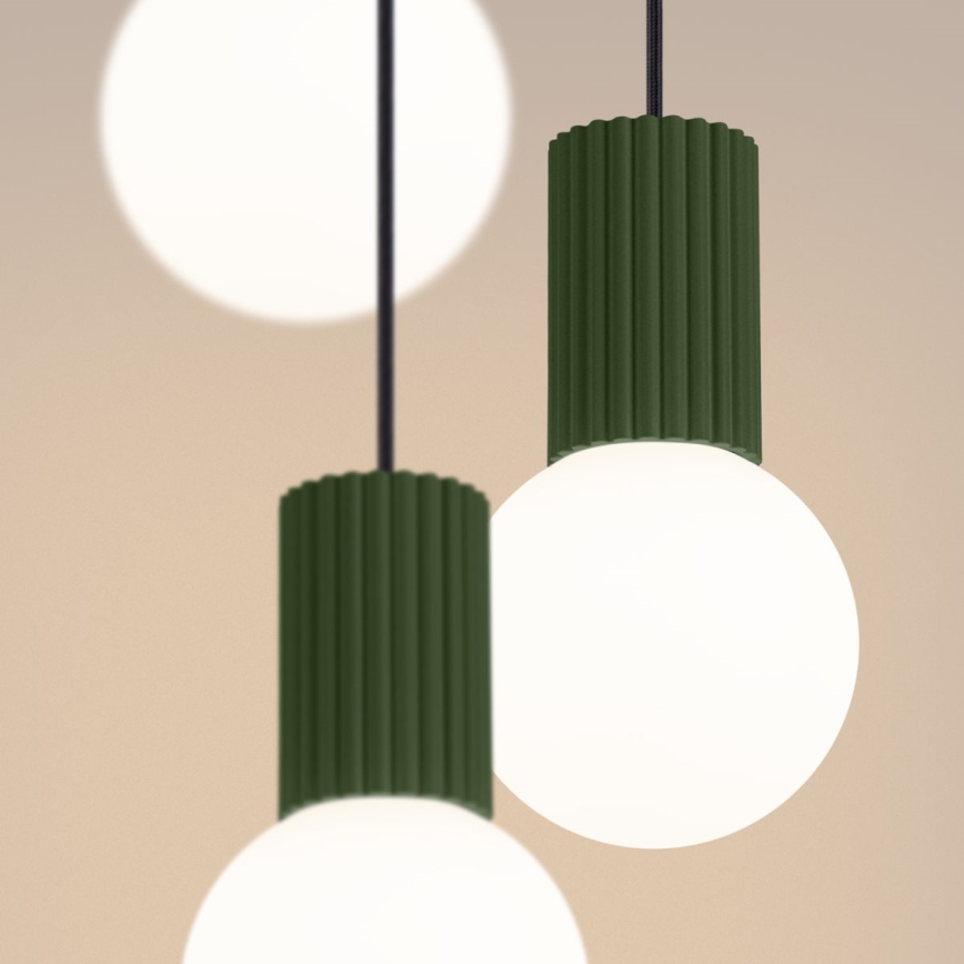 Hanglamp aan een koord HALO 3xG9/8W/230V diameter 25 cm groen
