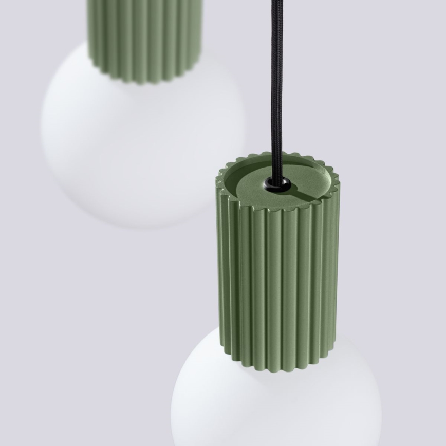 Hanglamp aan een koord HALO 3xG9/8W/230V diameter 25 cm groen