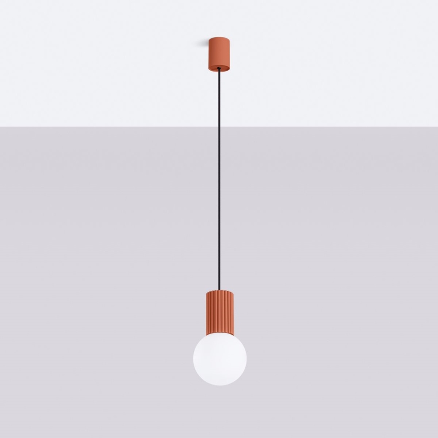 Hanglamp aan een koord HALO 1xG9/8W/230V diameter 12 cm oranje