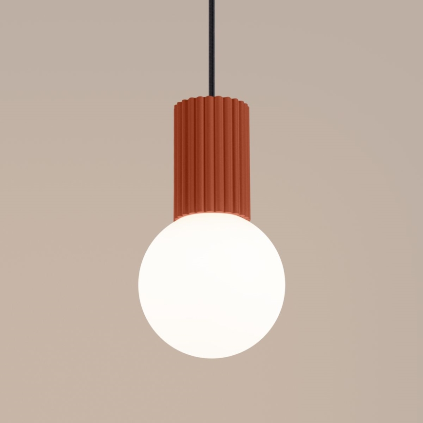 Hanglamp aan een koord HALO 1xG9/8W/230V diameter 12 cm oranje