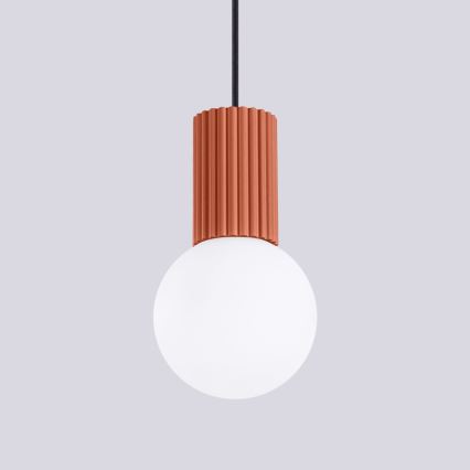 Hanglamp aan een koord HALO 1xG9/8W/230V diameter 12 cm oranje