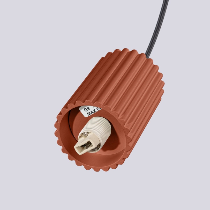 Hanglamp aan een koord HALO 1xG9/8W/230V diameter 12 cm oranje